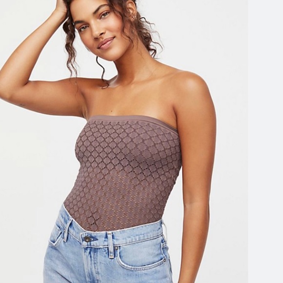 Free People Seamless Sheer Honey Textured Tube top - Picture 5 of 5